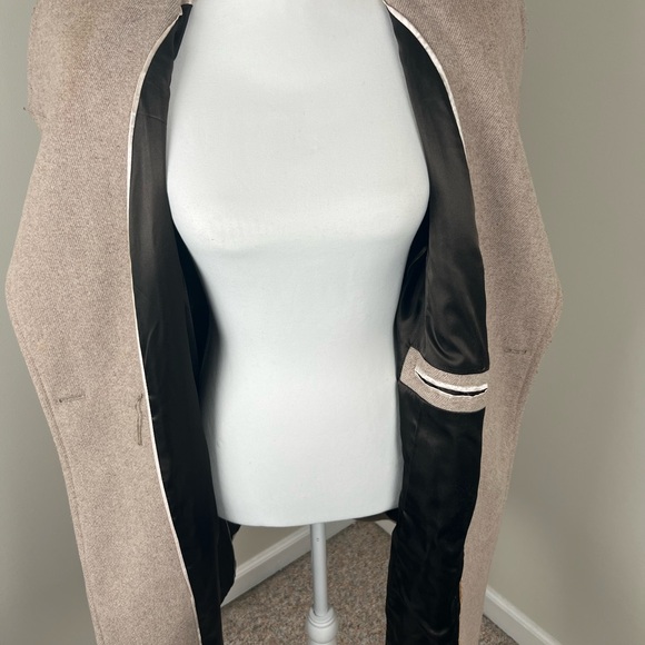 Calvin Klein Beige Women's Wool Blend Coat - Picture 3 of 9